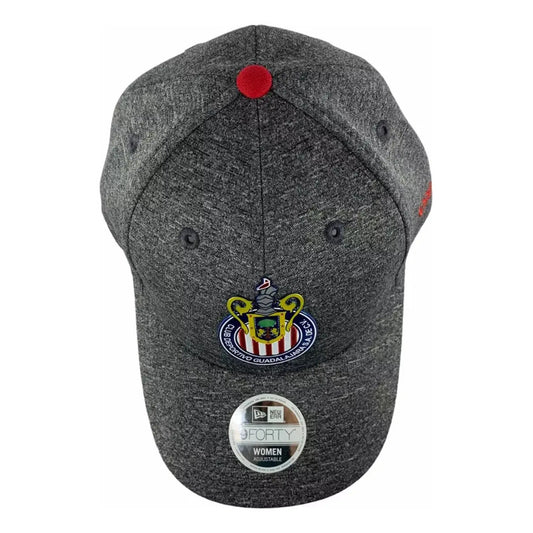 Gorra Cachucha New Era De Chivas Guadalajara De Dama  Mujer Gris Claro Lisa Unitalla (correa Ajustable)