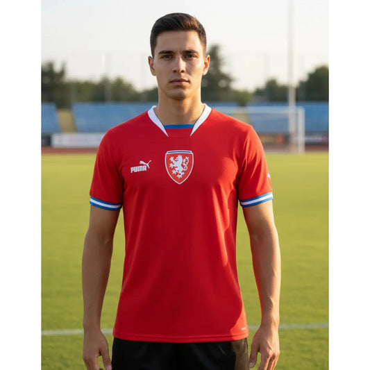 Jersey Playera Puma De Republica Checa Rojo Lisa Grande