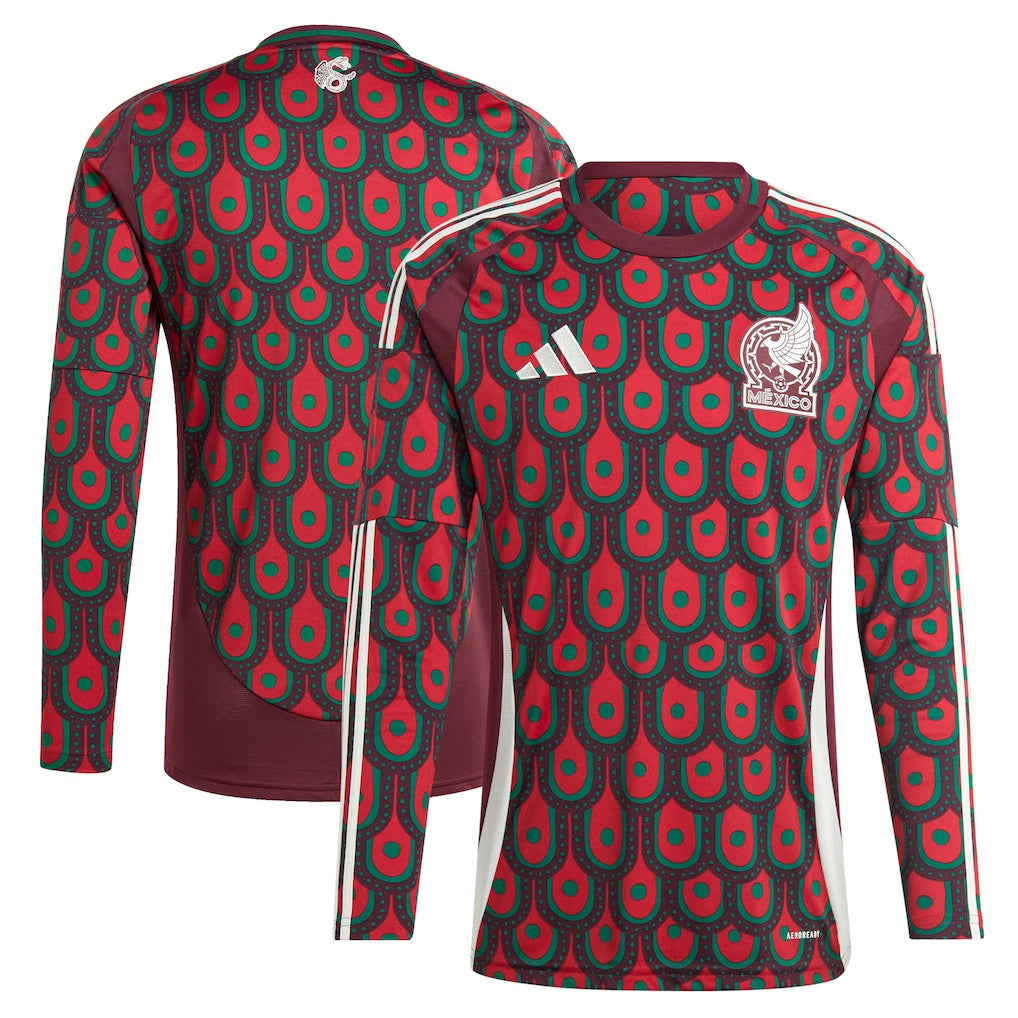 Jersey Playera Adidas de la Selección de México de Manga Larga Versión Jugador