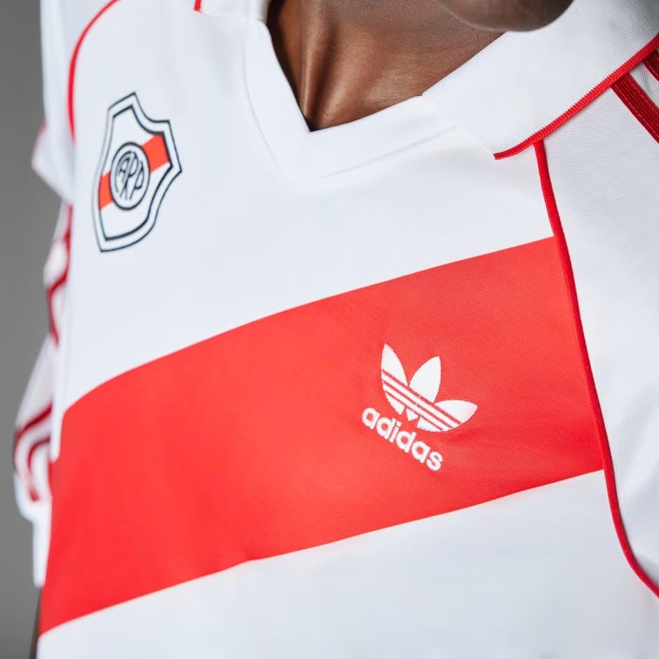 adidas Jersey de Fútbol para Hombre, Manga Larga, River Plate 94 Retro, 100% Poliéster, Clásico, IV7546, Blanco