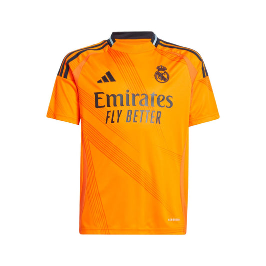 adidas Jersey Playera Real Madrid para Niños Unisex de Visitante Color Naranja