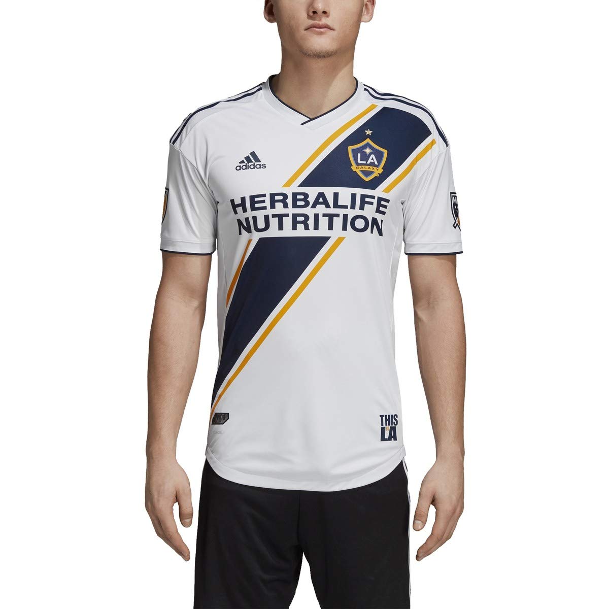 adidas Jersey Playera del Galaxy de los Angeles Version Jugador para Hombre de Local
