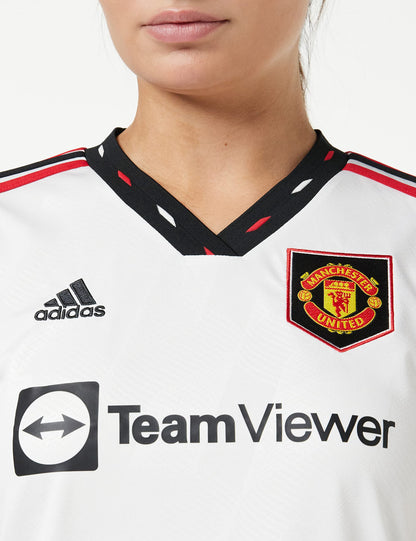 Jersey Playera adidas Jersey Manchester United Para Mujer Away Jersey Mujer Blanco