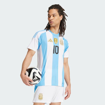 Jersey Playera Adidas Argentina 24 con número y nombre oficial de Messi Home Jersey