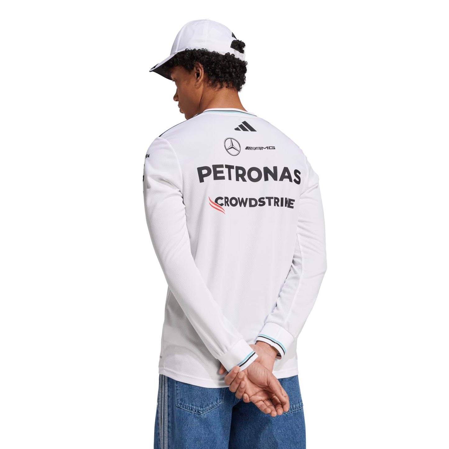 adidas Jersey Playera Mercedes - AMG Petronas F1 Team Driver DE Manga Larga VERSIÓN Profesional Talla Adulto Mediano (M)