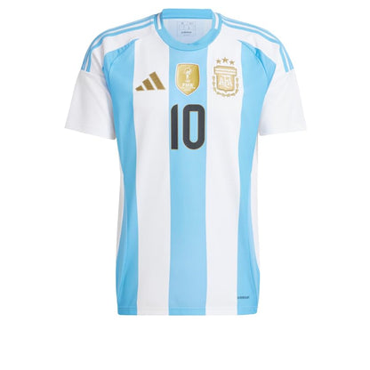 Jersey Playera Adidas Argentina 24 con número y nombre oficial de Messi Home Jersey