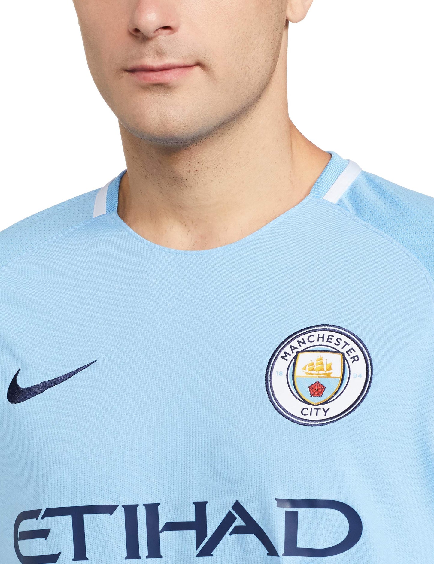 Jersey Playera Nike 2017-2018 Manchester City Home Nike Football Shirt