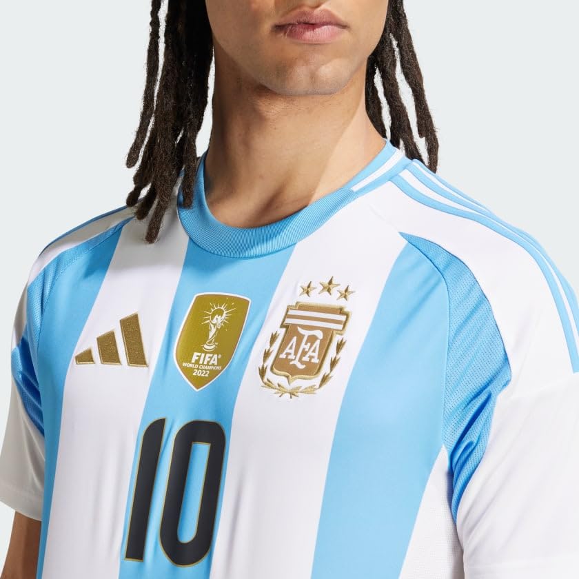 Jersey Playera Adidas Argentina 24 con número y nombre oficial de Messi Home Jersey