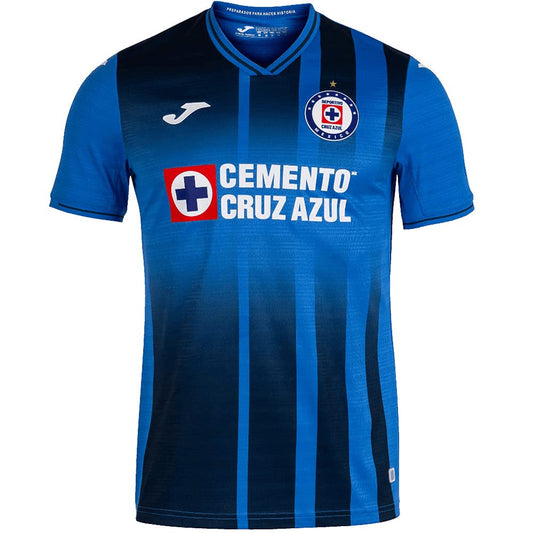 JOMA Jersey Oficial Local Cruz Azul 2021-2022, Hombre, Aficionados Adultos, Azul Oscuro con Rayas, Manga Corta, Talla Extra Grande (XL), Camisa
