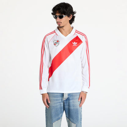 adidas Jersey de Fútbol para Hombre, Manga Larga, River Plate 94 Retro, 100% Poliéster, Clásico, IV7546, Blanco